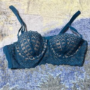 Blue lace balconette bra from Adore Me